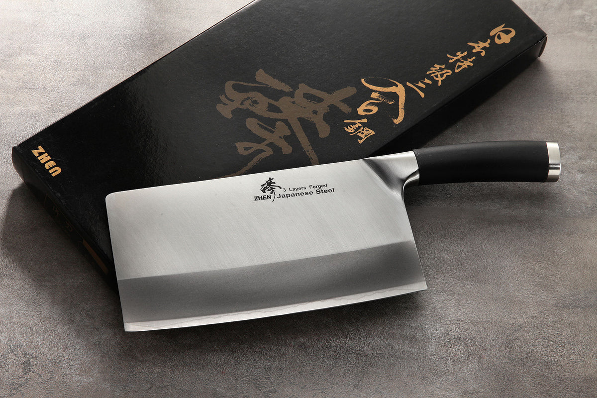 3-Layer Forged Vegetable Cleaver 7-inch, TPR – ZHEN Premium Knife