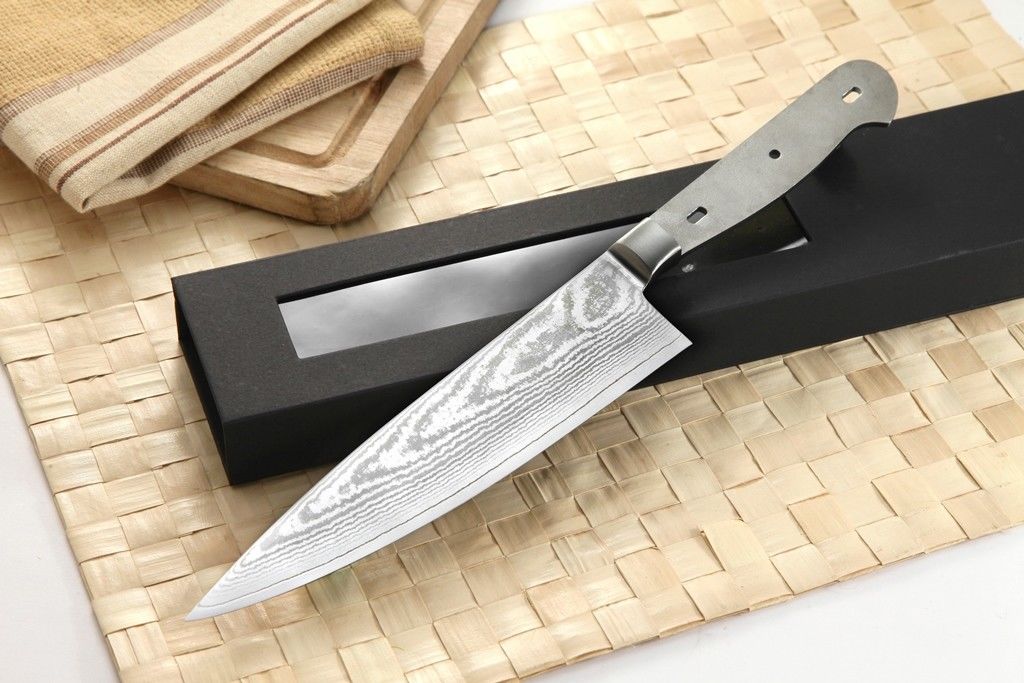 Ferrum Forge Chef-toku Kitchen Knife Black G-10 Damascus