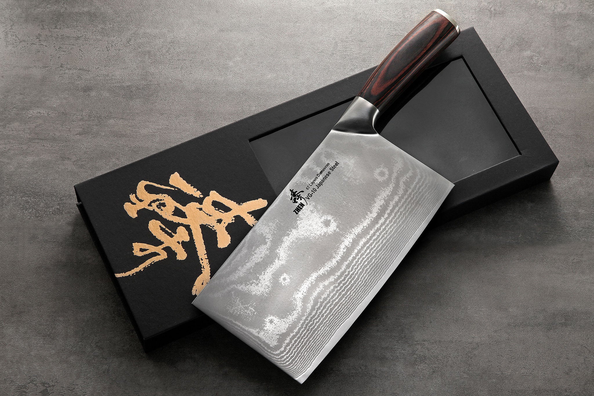 Hezhen B30 67 Layer Japanese Damascus Cleaver Knife VG10 Damascus Meat  Cleaver – The Bamboo Guy